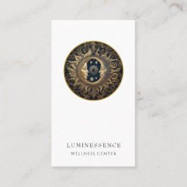 Cartão De Visita Sol Celestial Lua Dourada