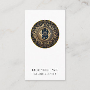 Cartão De Visita Sol Celestial Lua Dourada