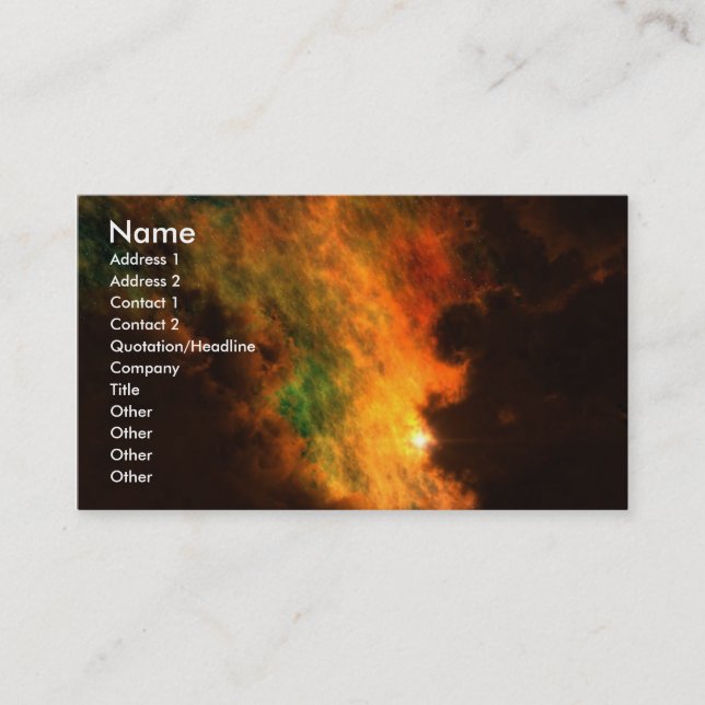 Cartão de visita solar da vista 17 (Frente)