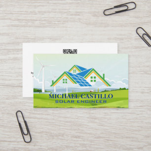 Cartão De Visita Solar Residencial   Energia Elétrica