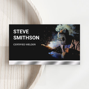 Cartão De Visita Soldadura do Serviço de Soldadura de Obras Metálic