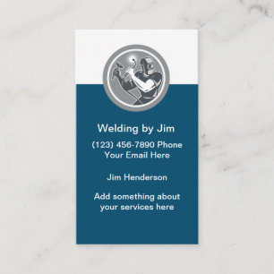 Cartão De Visita Soldadura para Construção de Retro
