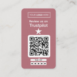 Cartão De Visita Solicitação de Avaliação no Trustpilot com Código 