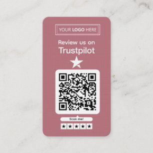 Cartão De Visita Solicitação de Avaliação no Trustpilot com Código 