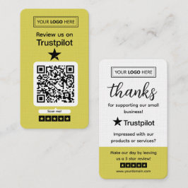 Cartão De Visita Solicitação de Avaliação no Trustpilot com Código