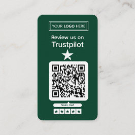 Cartão De Visita Solicitação de Avaliação no Trustpilot com Código 