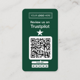 Cartão De Visita Solicitação de Avaliação no Trustpilot com Código