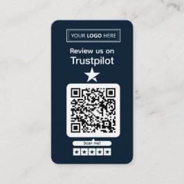 Cartão De Visita Solicitação de Avaliação no Trustpilot com Código 
