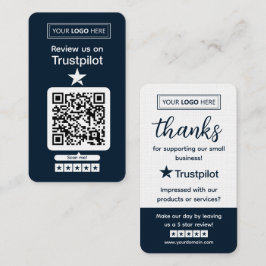 Cartão De Visita Solicitação de Avaliação no Trustpilot com Código