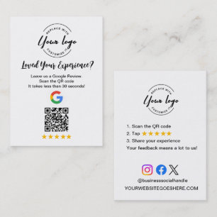 Cartão De Visita Solicitação de feedback do cliente com código QR d