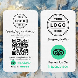 Cartão De Visita Solicitação de revisão do TripAdvisor com código Q
