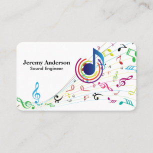 Cartão De Visita Som   Engenheiro de Música   Notas