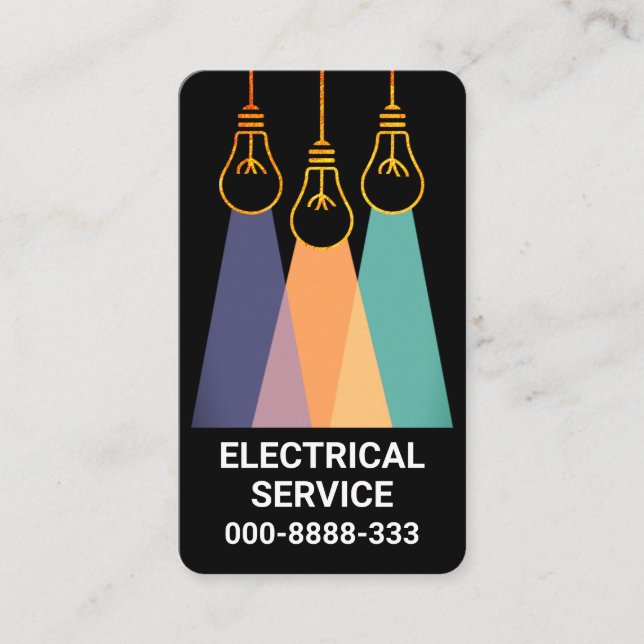 Cartão De Visita Sombra de iluminação Dourada de travamento criativ (Frente)