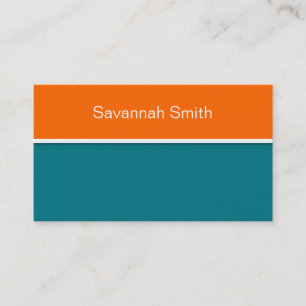 Cartão De Visita Somente fundo colorido - laranja + suas ideias