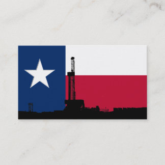 Cartão De Visita Sonda de Perfuração de Óleo da Bandeira do Texas