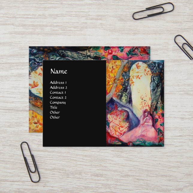 Cartão De Visita SONHOS ouros/Tratamentos Spa do Dia Oriental,Preto (Frente/Verso In Situ)