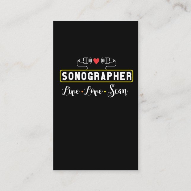 Cartão De Visita Sonógrafo Sonógrafo Sonográfico Profissão (Frente)