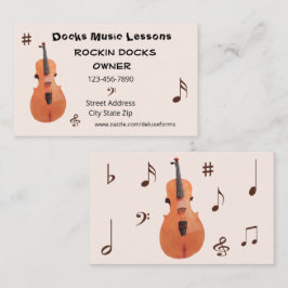 Cartão De Visita Sorbus Guitar Musical Notes