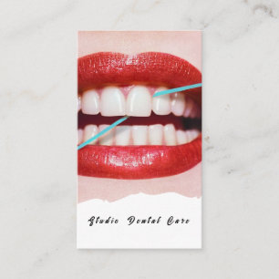 Cartão De Visita Sorria Mulher Saudável Dentes Brancos Dentes Denta