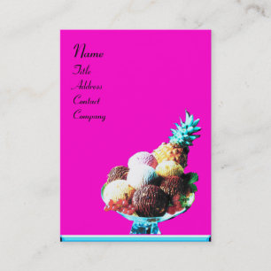 Cartão De Visita SORVETE - COMPRO DESERT, preto violeta azul