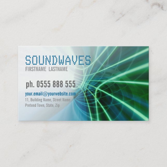 CARTÃO DE VISITA SOUNDWAVES Scifi (Frente)