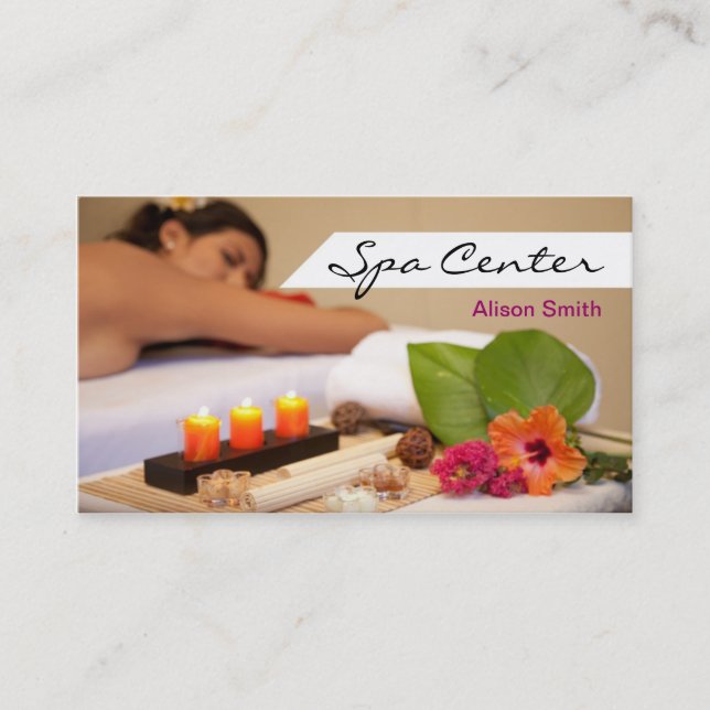 Cartão De Visita Spa Center & Massage Business card (Frente)