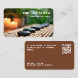 Cartão De Visita Spa de Massagem QR Personalizada