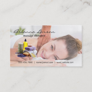 Cartão De Visita Spa de Massagem Sal Oils de Banho Saúde