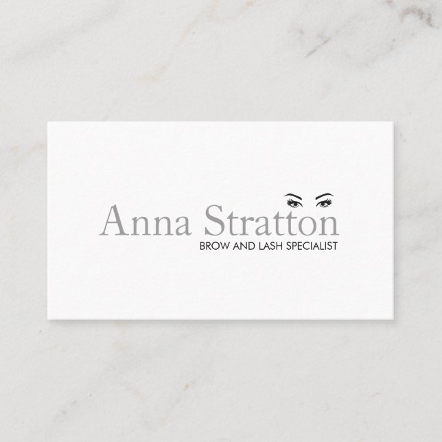 Cartão De Visita Spa e Salão Brancos Simples (Frente)