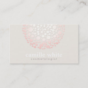 Cartão De Visita Spa e Salão dos Círculos Rosa Suave Elegantes