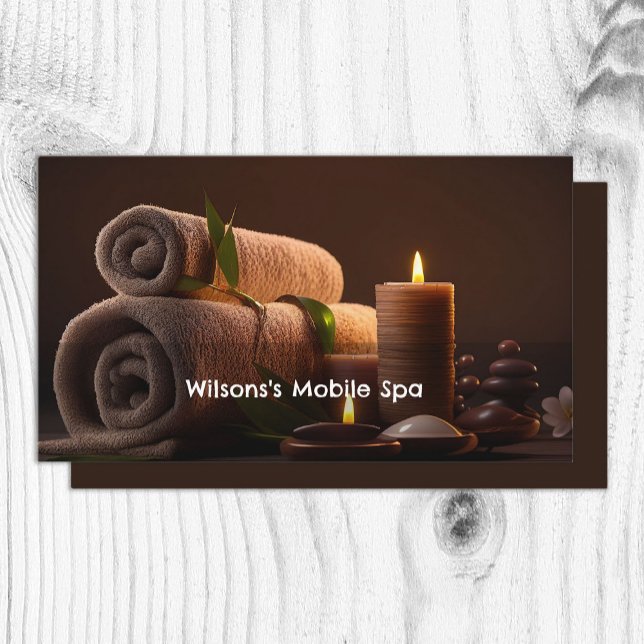 Cartão De Visita Spa móvel (Mobile Spa Business Cards)