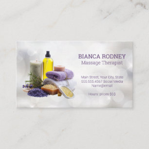 Cartão De Visita Spa Scent   Bath Salts   Óleo