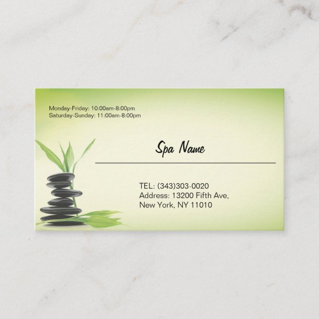 Cartão De Visita Spa store business cards (Frente)
