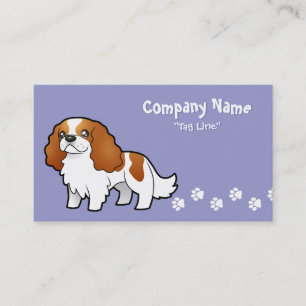Cartão De Visita Spaniel de rei descuidado Charles dos desenhos