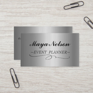  Cartão de visita Sparkly Silver Legal de luxo