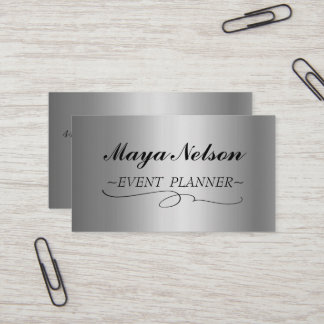 Cartão de visita Sparkly Silver Legal de luxo