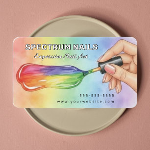 Cartão De Visita Spectrum Nails Artista Manicure Expressivo Arte