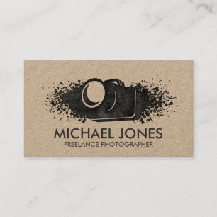 Cartão De Visita Splatter de tinta da câmera