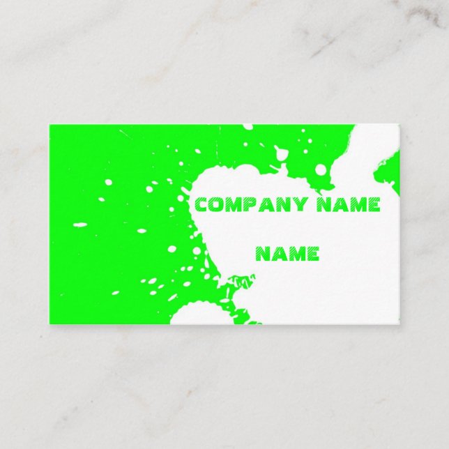 Cartão De Visita Splatter engraçado (Frente)