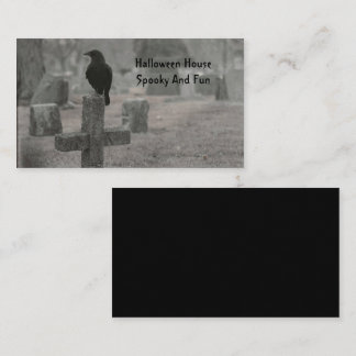 Cartão De Visita Spooky, Halloween Blackbird