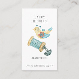 Cartão De Visita Spool De Thread De Alho-Pino De-Seamstress