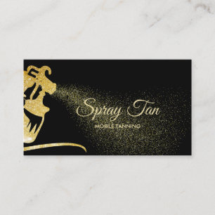 Cartão De Visita Spray de Bronzeamento Dourado