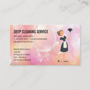 Cartão De Visita Spray de Limpeza Serviços de Limpeza de Casa B