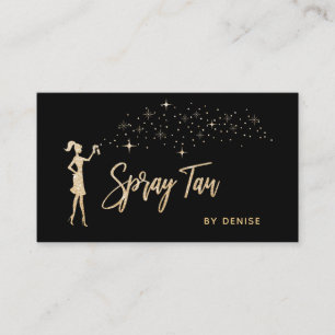 Cartão De Visita Spray Tan Mobile Spray Tan Dourada Glittering Girl