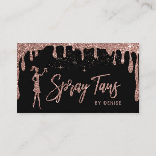 Cartão De Visita Spray Tan Mobile Spray Tan Dourada Glittering Girl