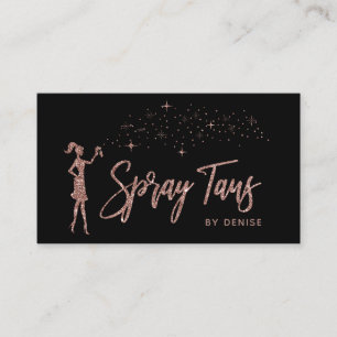 Cartão De Visita Spray Tan Mobile Spray Tan Dourada Glittering Girl