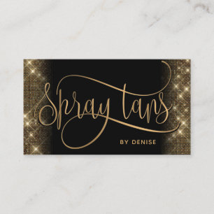 Cartão De Visita Spray Tan Mobile Spray Tan Dourada Glittering Girl