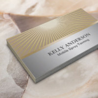 Spray Tanning Salon Modern Silver e Dourado