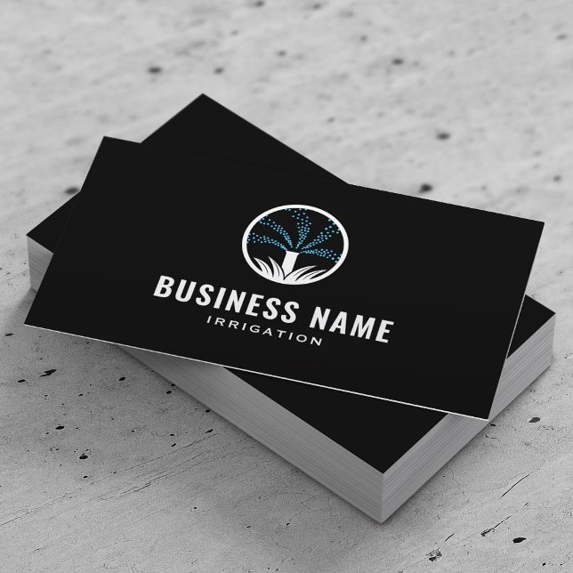 Cartão De Visita Sprinkler & Irrigation Paisaging Black (Criador carregado)
