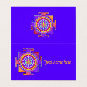 Cartão De Visita Sri Yantra - Símbolo hinduísmo Design 1